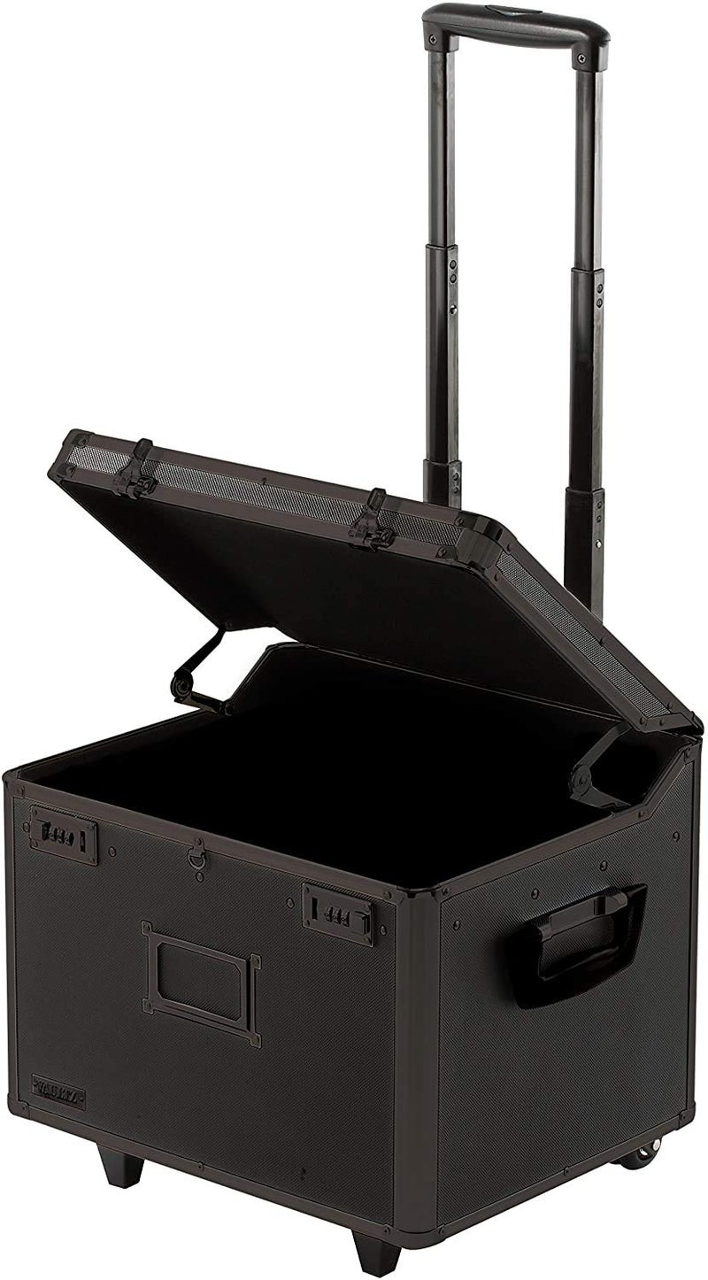 Vaultz Locking Mobile File Chest, Letter/Legal Files, 17.5" X 15.5" X 14.5", Black - Image 3